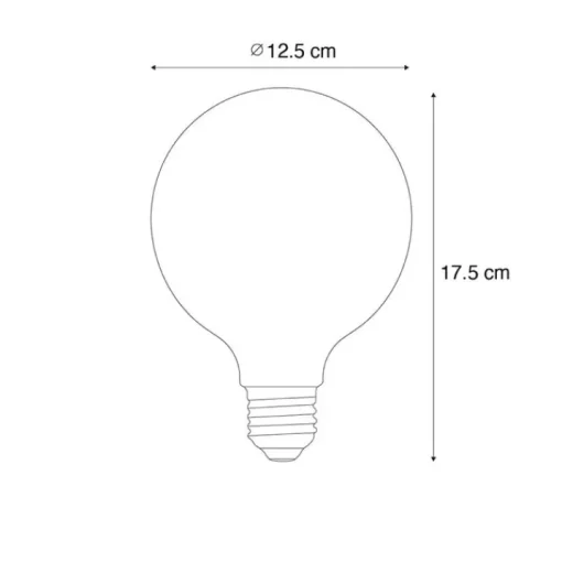 LUEDD E27 dimbare LED goud G125 5W 450 lm 3000K