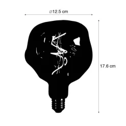 Calex E27 dimbare LED lamp G125 brons 4W 120 lm 1800K