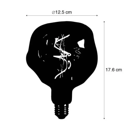 Calex E27 dimbare LED lamp G125 brons 4W 120 lm 1800K