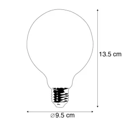 LUEDD E27 dimbare LED lamp G95 goldline 5W 360 lm 2200K