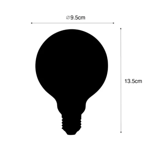 LUEDD E27 dimbare LED lamp G95 mat 4W 430 lm 2200-4000K