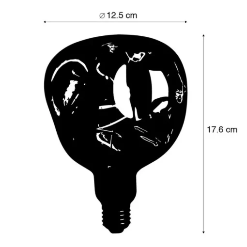 Calex E27 dimbare LED lamp G125 regenboog 4W 200 lm 1800K