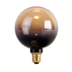 Calex E27 dimbare LED lamp G125 zwart goud 3,5W 80 lm 1800K