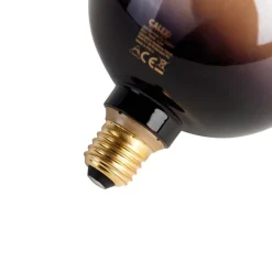 Calex E27 dimbare LED lamp G125 zwart goud 3,5W 80 lm 1800K