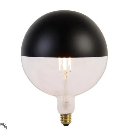 Calex E27 dimbare LED lamp kopspiegel G200 zwart 6W 360 lm 1800K