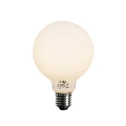 LUEDD E27 dimbare LED lamp opaal G95 5W 450 lm 2700K