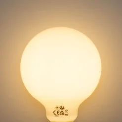 LUEDD E27 dimbare LED lamp opaal G95 5W 450 lm 2700K