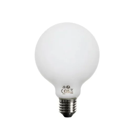 LUEDD E27 dimbare LED lamp opaal G95 5W 450 lm 2700K