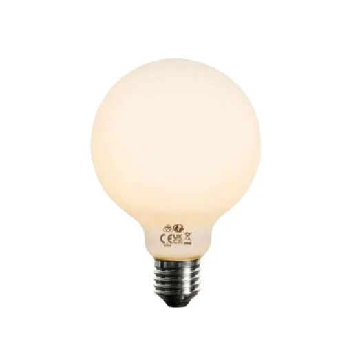 LUEDD E27 dimbare LED lamp opaal G95 5W 450 lm 2200K