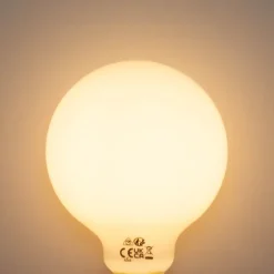 LUEDD E27 dimbare LED lamp opaal G95 5W 450 lm 2200K
