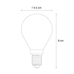LUEDD E14 dimbare LED lamp P45 opaal 5W 470 lm 2700K
