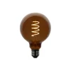LUEDD E27 dimbare LED lampen G95 bruin 4W 120 lm 1800K