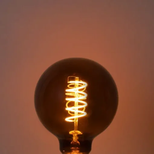 LUEDD E27 dimbare LED lampen G95 bruin 4W 120 lm 1800K