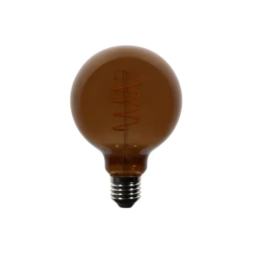 LUEDD E27 dimbare LED lampen G95 bruin 4W 120 lm 1800K