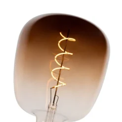 LUEDD E27 dimbare LED lampen G140 bruin 4,9W 110 lm 1800K