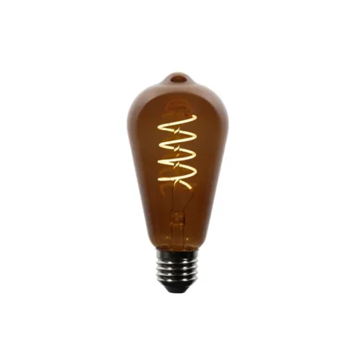 LUEDD E27 dimbare LED lampen ST64 bruin 4W 100 lm 1800K