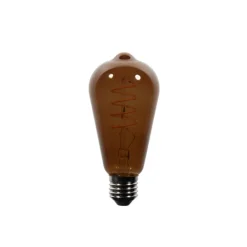 LUEDD E27 dimbare LED lampen ST64 bruin 4W 100 lm 1800K