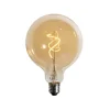 LUEDD E27 dimbare LED spiraal filament goud G125 4W 270 lm 2700K