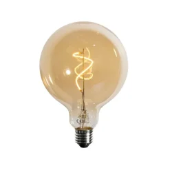 LUEDD E27 dimbare LED spiraal filament goud G125 4W 270 lm 2700K