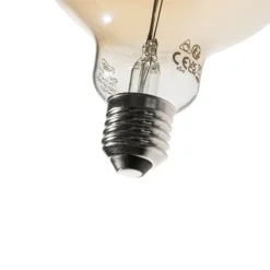 LUEDD E27 dimbare LED spiraal filament goud G125 4W 270 lm 2700K