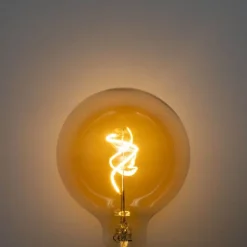 LUEDD E27 dimbare LED spiraal filament goud G125 4W 270 lm 2700K
