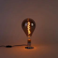 LUEDD E27 dimbare LED spiraal filament lamp A165 smoke 4W 120 lm 1800K