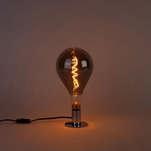 LUEDD E27 dimbare LED spiraal filament lamp A165 smoke 4W 120 lm 1800K