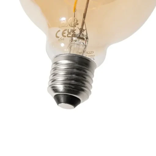 LUEDD E27 dimbare LED spiraal filament G95 4W 270 lm 2200K