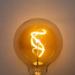 LUEDD E27 dimbare LED spiraal filament G95 4W 270 lm 2200K