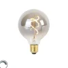 LUEDD E27 dimbare LED spiraal filament lamp G95 smoke 3W 95 lm 1800K