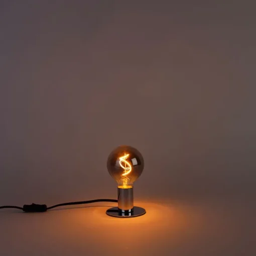 LUEDD E27 dimbare LED spiraal filament lamp G95 smoke 3W 95 lm 1800K