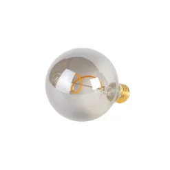 LUEDD E27 dimbare LED spiraal filament lamp G95 smoke 3W 95 lm 1800K