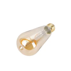 LUEDD E27 dimbare LED spiraal lamp ST64 goud 4W 270 lm 2100K