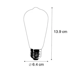 LUEDD E27 LED filament lamp ST64 4W 320 lm 2700K