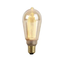 LUEDD E27 LED filamentlamp amberkleurig glas 2.5W 120lm 1800K