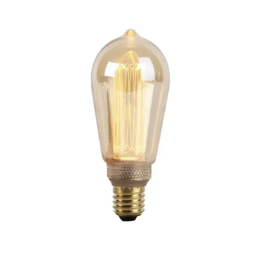 LUEDD E27 LED filamentlamp amberkleurig glas 2.5W 120lm 1800K