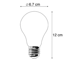 LUEDD E27 LED lamp A67 opaal 8W 900 lm 2700K