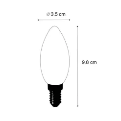 LUEDD E14 LED lamp B35 helder 2,2W 470 lm 2700K