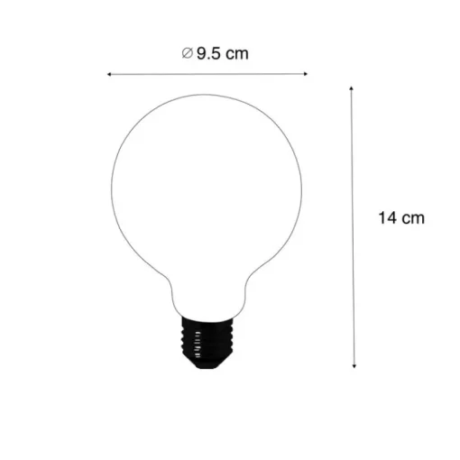 LUEDD E27 LED lamp G95 helder 2,2W 470 lm 2700K