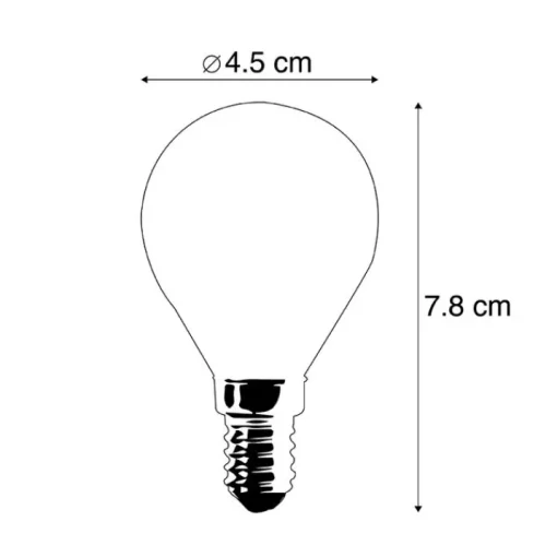 LUEDD E14 LED lamp P45 mat 3,5W 360 lm 2700K