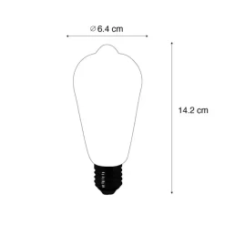 LUEDD E27 LED lamp ST64 helder 2,2W 470 lm 2700K
