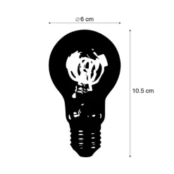 LUEDD E27 LED spiraal lamp A60 smoke 4W 120 lm 1800K