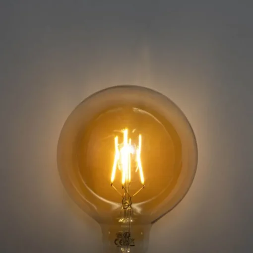 LUEDD E27 3-staps dimbaar LED goud G125 4W 450 lm 2700K