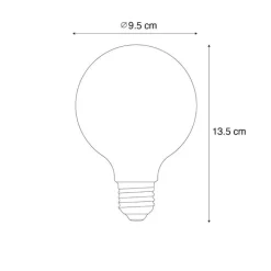 LUEDD E27 3-staps dimbaar LED lamp G95 4W 450 lm 3000K