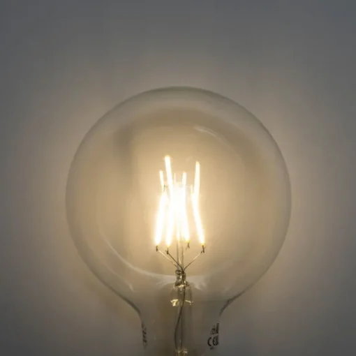 LUEDD E27 3-staps dimbaar LED spiraal filament G125 4W 450 lm 3000K