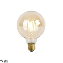 LUEDD E27 3-staps dimbare LED lamp G95 Goldline 5W 530 lm 2200K