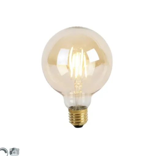 LUEDD E27 3-staps dimbare LED lamp G95 Goldline 5W 530 lm 2200K