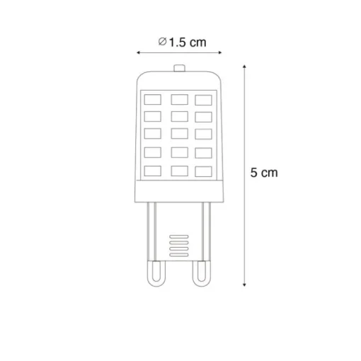 LUEDD G9 dimbare LED lamp opaal 3W 250 lm 2200K