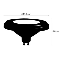 LUEDD GU10 LED lamp helder 111mm 8W 750 lm 3000K