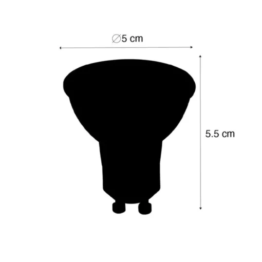 LUEDD GU10 LED lamp 50mm helder 5W 360 lm 2700K